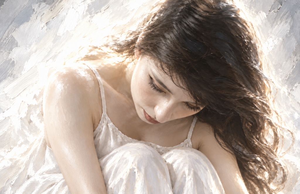 白いオーラの女性