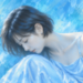 水色のオーラの女性