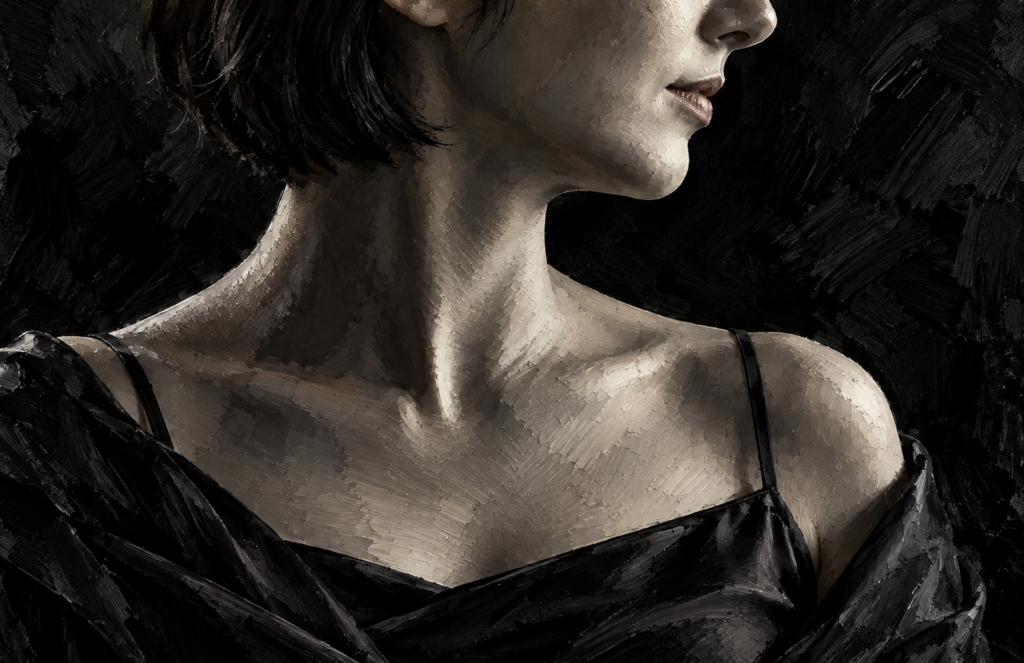 黒のオーラの女性