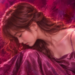 赤紫のオーラの女性