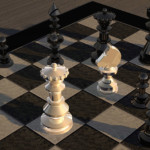 チェス盤　白と黒