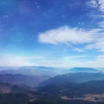 龍のように流れる空の雲
