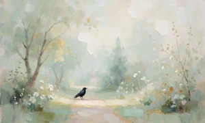 カラスを見かけた